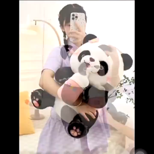 gấᴜ Bông gấᴜ trúc Ôm Bình Sữa Pan Da Cầm Bình Sữa Hàng Bao Đẹp Y Hình K3T5