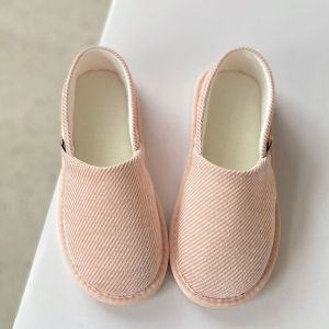Large Size Slip-On Shoes Soft Bottom Silent Anti-Slip Pregnant Women Home Use Cotton Slippers Comfortable Rubber Sole