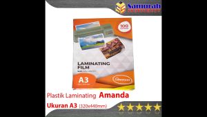 Plastik Laminating Film A3 Amanda 100 Micron - isi 100 lembar 320 x 440 mm / Per Pak