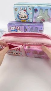 Official Licensed LABUBU Monster Pencil Bag - Lightweight Water-Resistant Design Trendy Cartoon Storage Case for Students & Office (Portable & Durable)