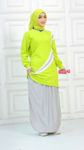 Setelan Baju Senam Muslimah Rok Celana / Model Celana Rok Muslimah Setelan Baju Olahraga Wanita Muslimah
