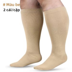 1 Đôi Tất Nén Cao Cấp 20-30 mmHg Size Lớn Dành Cho Bắp Chân Rộng Nam & Nữ - Lý Tưởng Cho Trầm Tĩnh Phù Suy Giãn Tĩnh Mạch