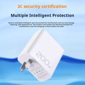 VIVO original type c to type c charger fast charging 200W super fast Type C charger fast charging high current cable head wireless charger universal travel charger for IQOO VIVO Mobile Phone Charger Set