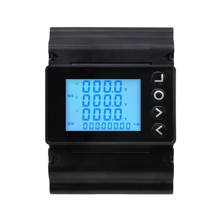 Pwr Instrument 3 Phase 4 Wire Multifunction Power Instrument RS485 Din Rail Wattmeter ...