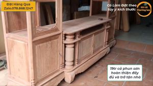 Tủ 2 Tầng Kê Tivi Loại Mẫu Trơn Cao Cấp Gỗ Hương ĐáKt Ngang 260.Tủ Kê Tivi Bày Đồ