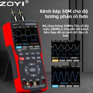 Máy Đo Dao Động Kênh Đôi 50 MHz ZT-703S Với Bộ Lưu Trữ Dạng Sóng 280MS Đồng Hồ Vạn Năng Kỹ Thuật Số Máy Phát Tín Hiệu 3 Trong 1 Cho Điện DIY