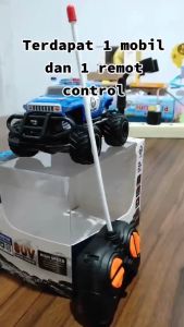 WTBS Mainan Anak RC Jeep Police Remote Control Police Car