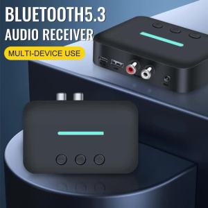 USB Bluetooth 5.3 Bộ Thu Âm Thanh Không Dây Âm Thanh Stereo 3.5 Mm Aux R/L RCA Hỗ Trợ Phát Đĩa U Cho Máy Tính Để Bàn Loa Amp