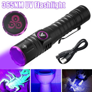 VASTFIRE 3*365NM UV flashlight Type-C rechargeable waterproof for hunting scorpions camping pet urine hiking resin curing