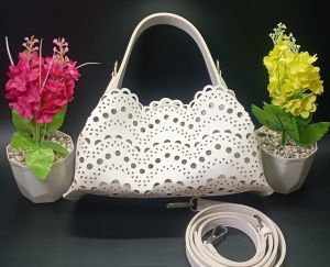 tas wanita premium tas tangan tas slempang motif laser terbaru 2025 (Asya)