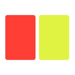 ฟุตบลผู้ตัดสินฟุตบล PVC บัตร สีเหลือง สีดาง เครื่องมือฝึกการแข่งขัน 8x11cm