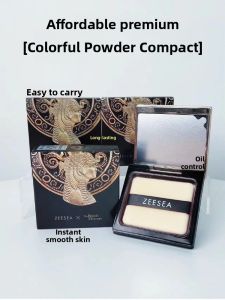 ZeeSea Long-lasting Makeup Setting Powder Cake Oil Control Loose Honey Powder Air Cushion Waterproof Sweatproof Concealer Reapply