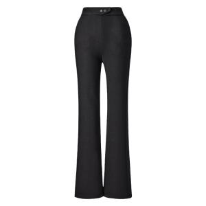 Business Casual High Waist Flared Pants for Women Elegant Commute Style Black High Waist Micro Flare Pants Autumn Versatile