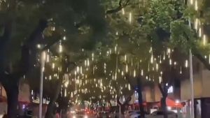 【2026 Christmas decoration on sale】Solar Meteor Shower Rain light Outdoor Waterproof solar christmas light LED light colorful string lights Fairy String solar xmas light for Home Garden Christmas Decor