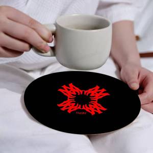 Fashion Brand A-Amiri pattern art painted wooden anti-slip coasters suitable for decoration of living room kitchenware