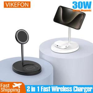 Upgraded 30W Magnetic 2 in 1 Wireless Charger Stand For iPhone 15 14 13 12 Pro Max AirPod Pro Fast Phone Charging Station Holder