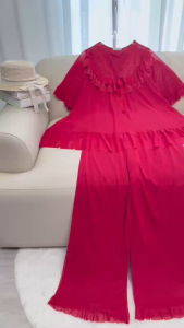 ộ Tiểu Thư Ren Ngực TNQD TK Style QC Lưới Thun Mềm Mịn Lót Thun Áo Và Quần Dễ Thương - 70kg