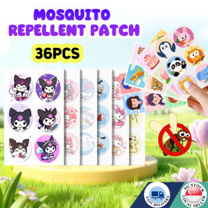 🇸🇬【SG stock】 36PCS MOSQUITO PATCH Plant-Based/DEET Free Cute  Cartoon Kids Insect Mosquito Repellent Patch