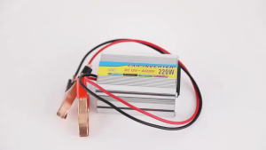 Power Inverter DC 12V To AC 220V Fully Automatic Solar Current Conversion Modified Sine Wave Inverter High Frequency 220W with 2.4A Dual USB Port As A Emergency Equipment for Car Travel Fishing Outdoor