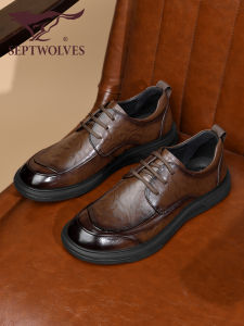 SEPTWOLVES | Business & Formal Thick Heel Elevation Shoes