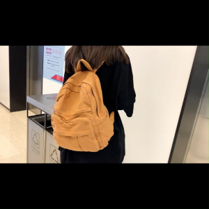 Tuanred Lightweight Canvas Bookbag for Teens Purple/Green/Black/Khaki Multi-pocket Backpack for Female Teenage Girl Backpack