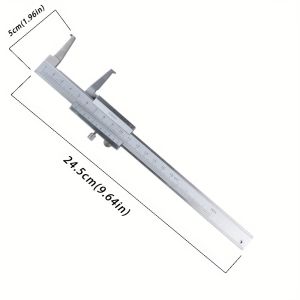 Thước Kẹp Vernier Bằng Thép Không Gỉ ETOPOO 10-160mm Độ Chính Xác 0.02mm Thiết Kế Liền Khối Có Rãnh Đo Bên Trong Dùng Cho Đo Lường Trong Chế Tác Gỗ