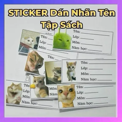 Sticker Nhãn Dán Bản Tên Roblox Slay- Nhãn dán tập sách cho học sinh
