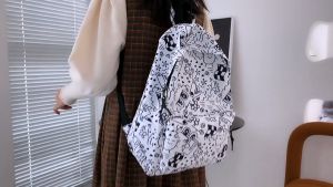 Mc.Sharry Backpack Korean version school bags for middle school students Large-capacity cute Graffiti print shape Mc Sharry Bag Mcsharry Bag - Lazada