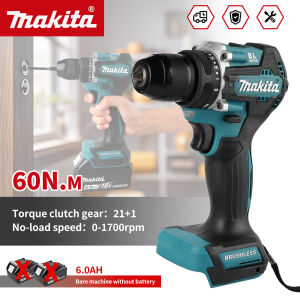Makita | Makita DDF487-10 18V Cordless Brushless Drill 60Nm Torque 13mm Metal Chuck For Drilling Fastening DIY Repair tools