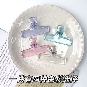 Whitespace Transparent Acrylic Paper Clip Macaron Aesthetic Clear Big Clip Journal ins School Stationery Klip Besar