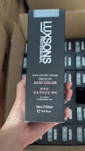 TUÝP NHUỘM  MÀU ĐỎ FIRE NHUỘM THỜI TRANG LUXSONS NHANH GỌN LẸ -- PHA VỚI OXI 3 -HẤP DẦU HOẶC DẦU XẢ 250ML