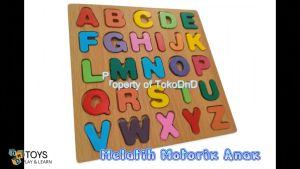 Mainan Edukasi Edukatif Anak Puzzle Kayu Huruf Besar Abjad Alphabet