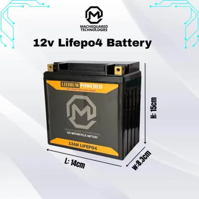 12v LiFePO4 Motorcycle Battery (1 YEAR WARRANTY)