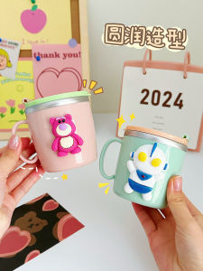 Stainless Steel Straw Cup for Babies Children Water Bottle Home Use Baby Drinkable Thermos Scale Milk Cup Cute Insulated Cup