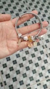 [HCM]Vòng tay nữ dễ thương hạt Charm rựu tây hạt đỏ -Vòng lắc đeo tay nữ bạc  cao cấp Charm xinh đẹp G421776C