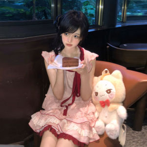 CHANGTONG | Sweet Two-Piece Womens Dress Set Age-Defying Whole Outfit Gentle Style Cotton Short Sleeve Round Neck Pullover For Summer