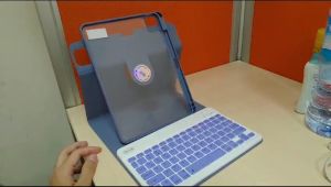 Samsung Tab S6 Lite | S9 | S9 FE | S9 Plus | S9 FE Plus FS Rotary Smart Sarung Keyboard Bluetooth Smart Case