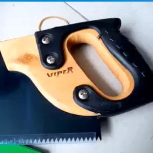 Gergaji Viper Tajam 18 Inchi Gagang Kayu Dilapisi Karet Tangan Tidak Licin