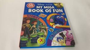 Disney Pixar Mega Book of Fun with 3 Fantastic Stories Stickers Activities & Colouring for Kids Hardcover 196 Pages