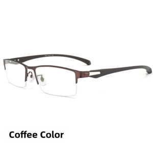 PUSHIDUN | Photochromic Anti-Blue Light Anti-Radiation Fatigue Half-Frame Eyeglasses