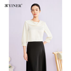 Elegant Fashion 3D Collar Shirt 7/8 Sleeve