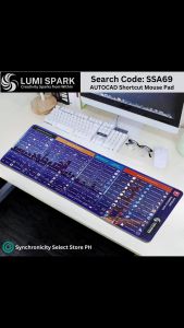 SSA69 AUTOCAD Shortcut Mouse Pad 80cm x 30cm Large Mousepad | San Francisco Golden Gate Background Office Mousepad | Workstation Cover Engineering Architecture Draftsmen| LUMI SPARK by Synchronicity Select Store PH
