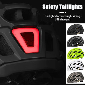 PJT Cycling Helmet Man Women LED Light Helmet Road Mountain Bike Helmet Ultra light Rechargeable  Bicycle Helmet