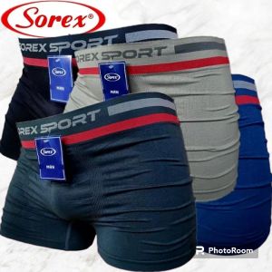 SOREX BOXER M3802 & M3804 Isi 2Pcs | Celana Dalam Pria Boxer Sorex Bahan Rajut | CD Seamless Cowok Sporty | Boxer Rajut Pria Terlaris | CD Boxer Cowok Tanpa Jahitan | Pakaian Dalam Pria | LATANSA