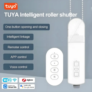 Tuya WiFi Smart Motorized Chain Zebra Roller Blinds Motor Automatic Shutter Shadows Remote Voice Control for Alexa Google Home