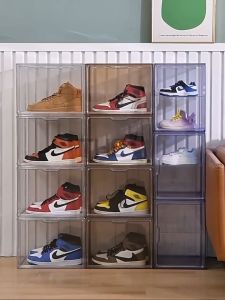 THE L27/36cm (1-3pcs/set) Acrylic Collection Display Box Shoes Transparent Storage Organizer