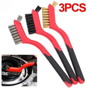 【Ready stock】 Multipurpose Brass Cleaning Brush Nylon Steel Wire Brush Polishing Rust Remover Metal Brushes Kitchen Bathroom Cleaning Tools