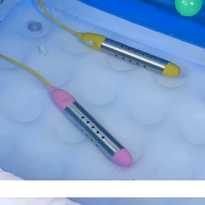 OOKAS Portable Heater Home Electric Immersion Water Heater Stainless Steel Rod Electric heating rod Safe Electric Heater Immersion Water Heater 2000W/3000W 220V Container (wooden barrel plastic barrel plastic basin)