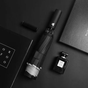 Automatic Folding Reverse Umbrella 1.56M 80 Bones Special for Heavy Rain Double Layer Mens Extra Large Four People Reinforced Sunshade Two Way