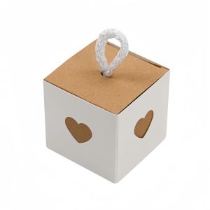 10/20Pcs Wedding Favor Candy BoxesHeart Window Kraft Paper Gift Boxes Rope HandleMini Party Favor Boxes For Wedding Decoration